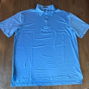 Peter Millar Summer Comfort Men's Blue Polo Shirt Size XL